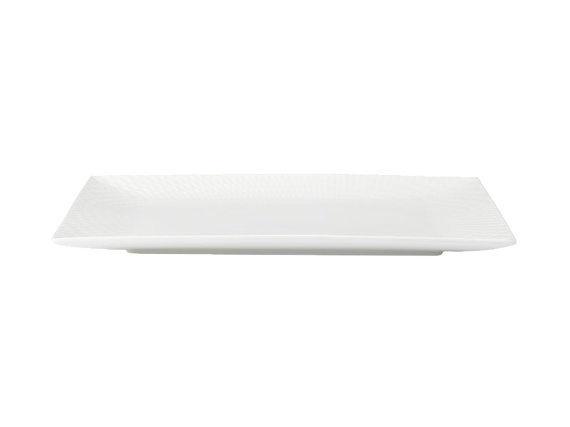 White Basics Diamonds Rectangular Platter 36x25cm Gift Boxed
