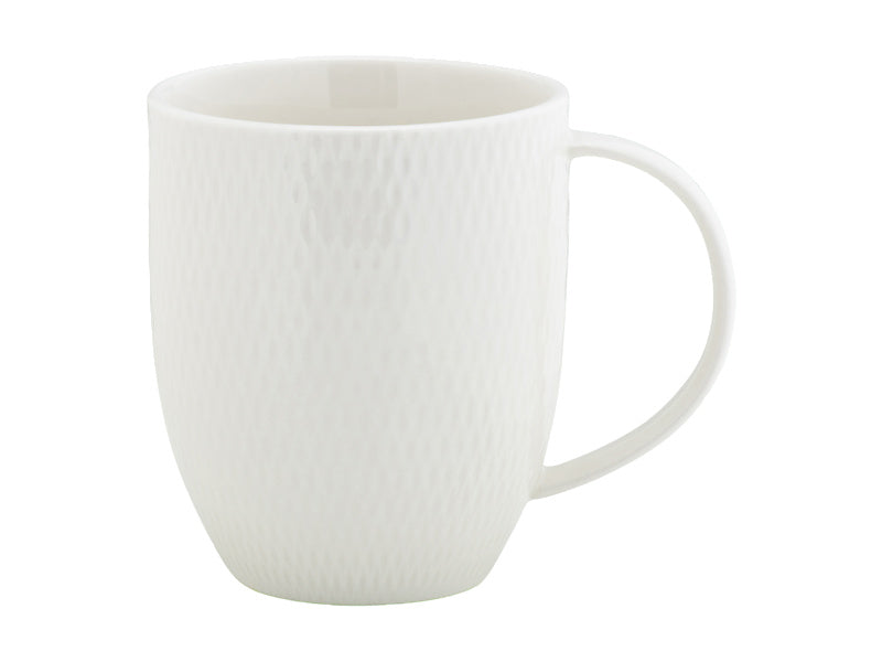 White Basics Diamonds Coupe Mug 420ML Set of 4 Gift Boxed