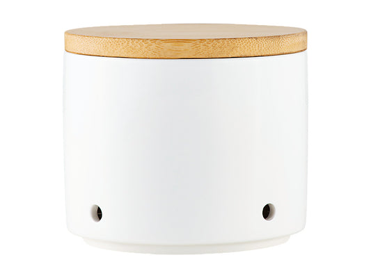 White Basics Garlic Pot Gift Boxed