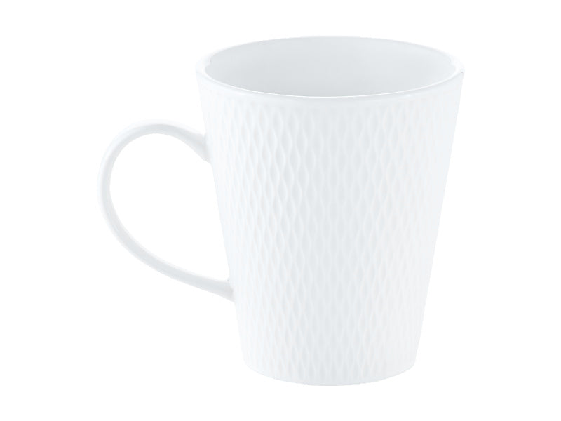 White Basics Diamonds Conical Mug