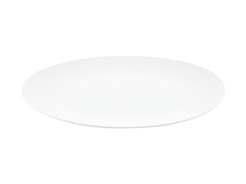 White Basics Diamonds Oval Platter Gift Boxed