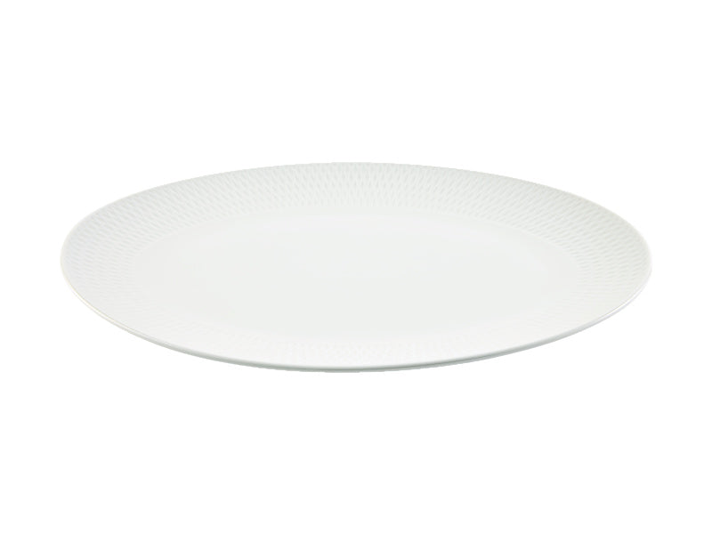 White Basics Diamonds Oval Platter Gift Boxed