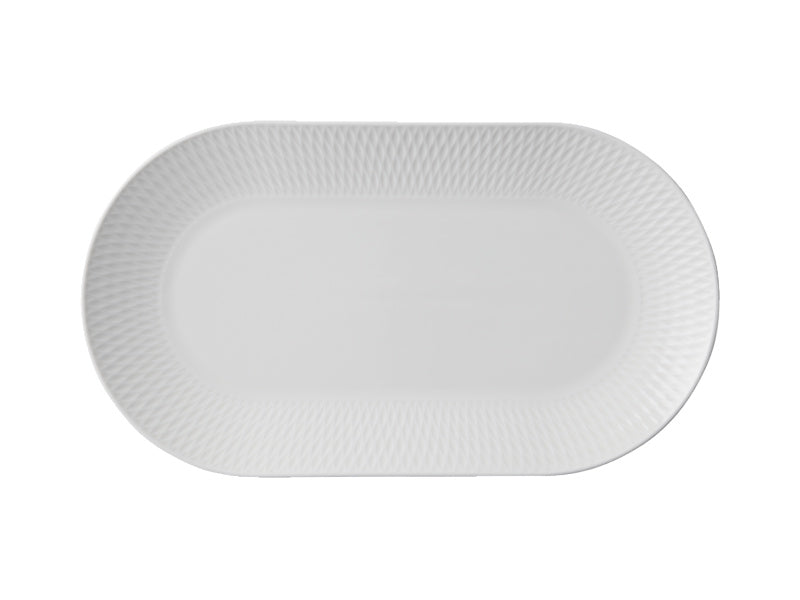 White Basics Diamonds Oblong Platter Gift Boxed