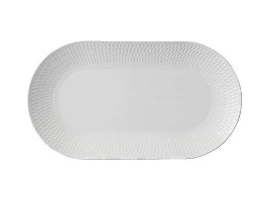 White Basics Diamonds Oblong Platter Gift Boxed