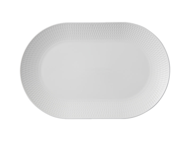 White Basics Diamonds Oblong Platter Gift Boxed