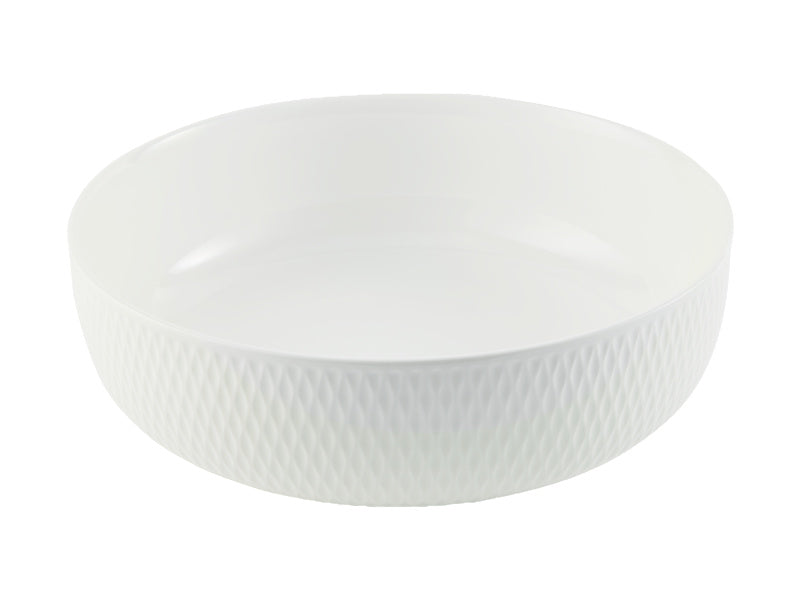 White Basics Diamonds Serving Bowl Gift Boxed