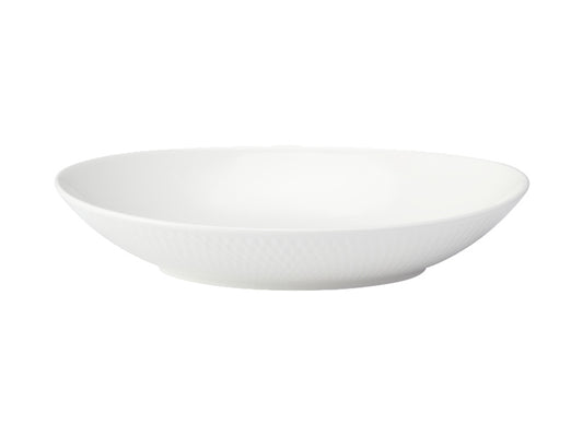White Basics Diamonds Oval Bowl