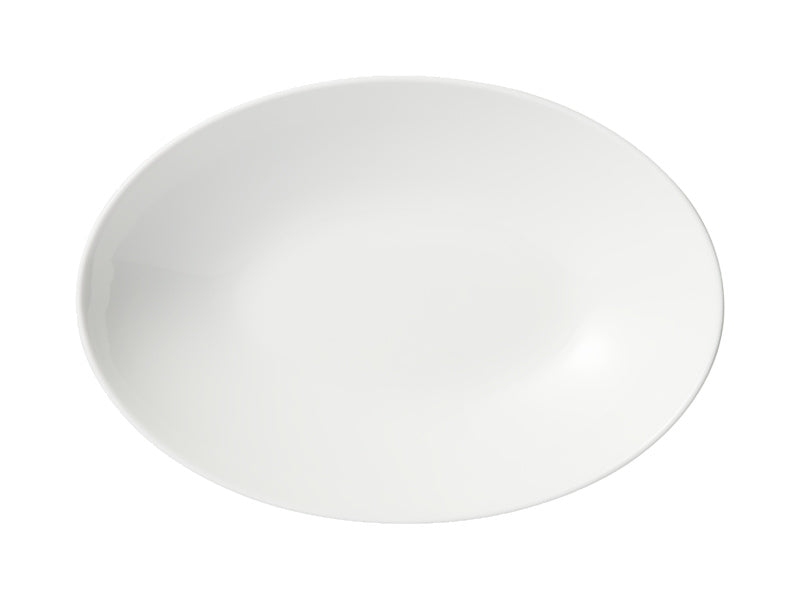 White Basics Diamonds Oval Bowl