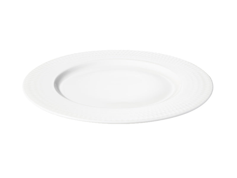 White Basics Diamonds Rim Side Plate
