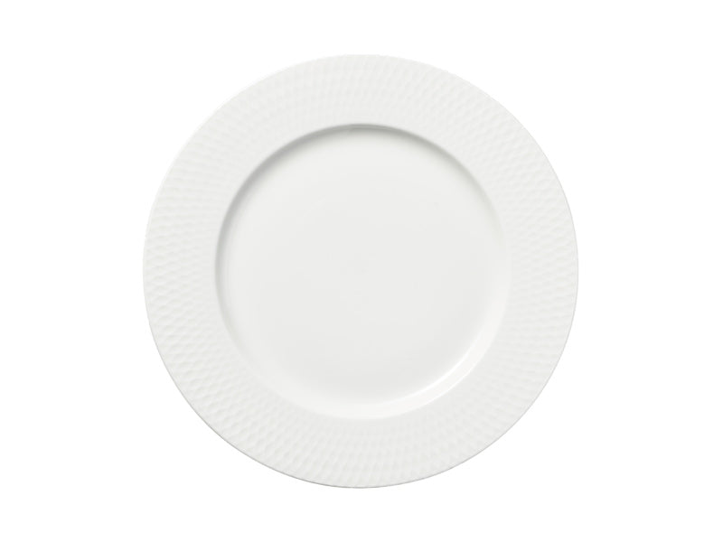 White Basics Diamonds Rim Side Plate