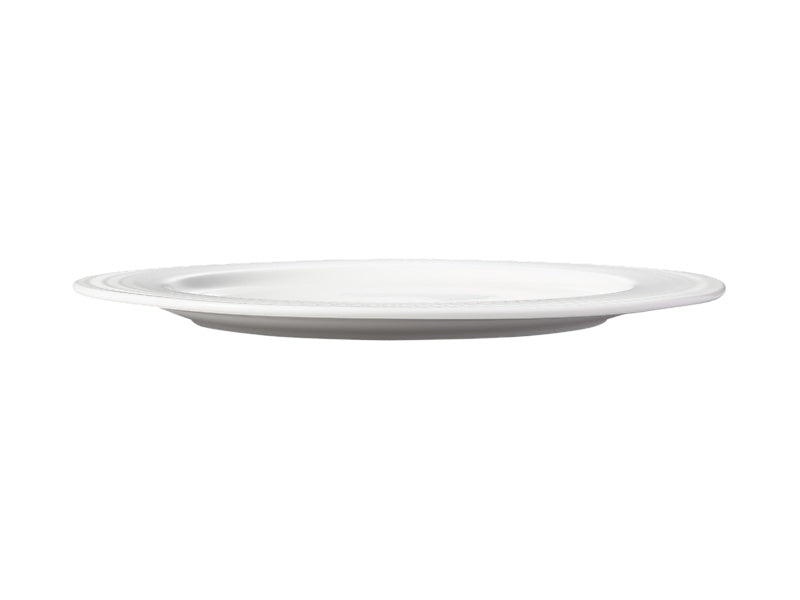 White Basics Diamonds Rim Entree Plate