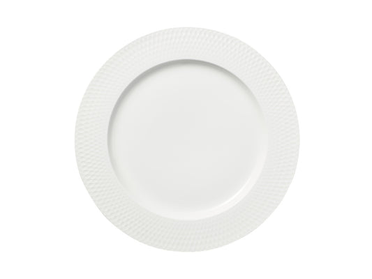 White Basics Diamonds Rim Dinner Plate