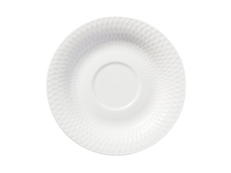 White Basics Diamonds Footed Demi Cup & Saucer