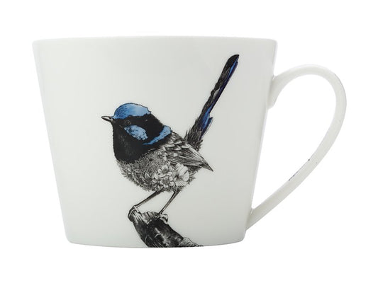 Marini Ferlazzo Birds Mug 450ML Sqt Fairy Wren Gift Boxed