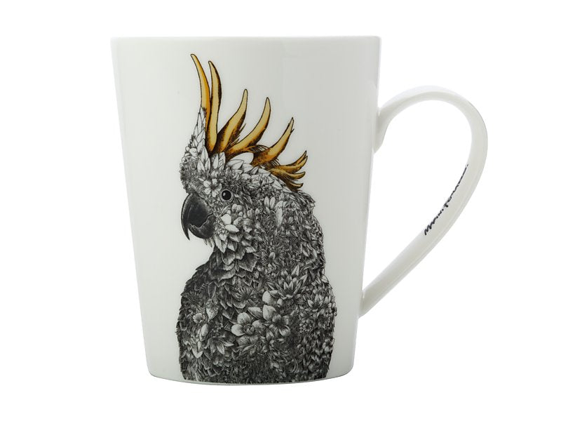 Marini Ferlazzo Birds Mug 450ML Tall Cockatoo Gift Boxed