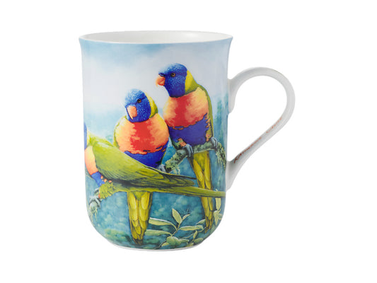 Birds of Australia KC 10yr Anniversary Mug 300ML Lorikeet Gift Boxed