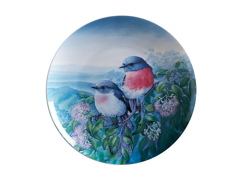 Birds of Australia KC 10yr Anniversary Plate 20cm Rose Robin Gift Boxed