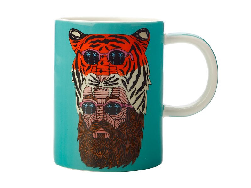 Mulga the Artist Mug 450ML Tiger Man Gift Boxed