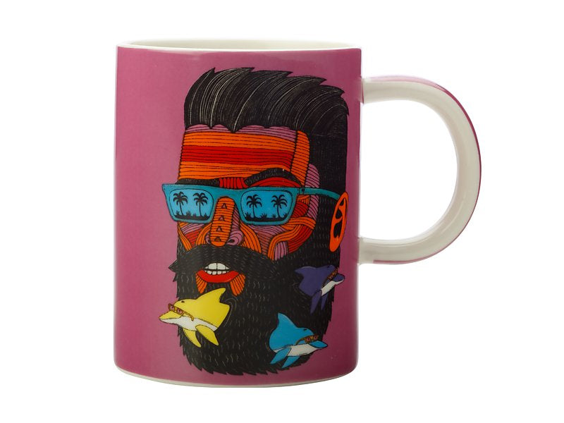 Mulga the Artist Mug 450ML Dolphin Man Gift Boxed