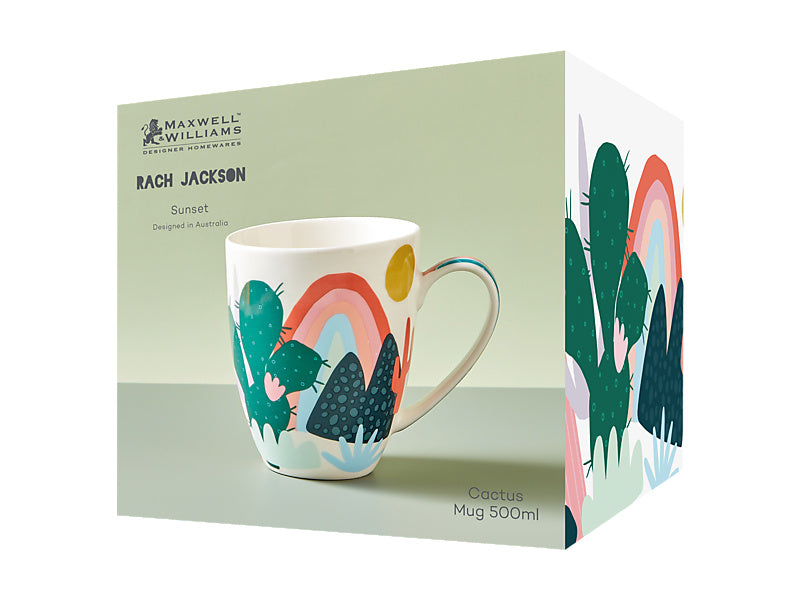 Rach Jackson Sunset Mug Cactus Gift Boxed