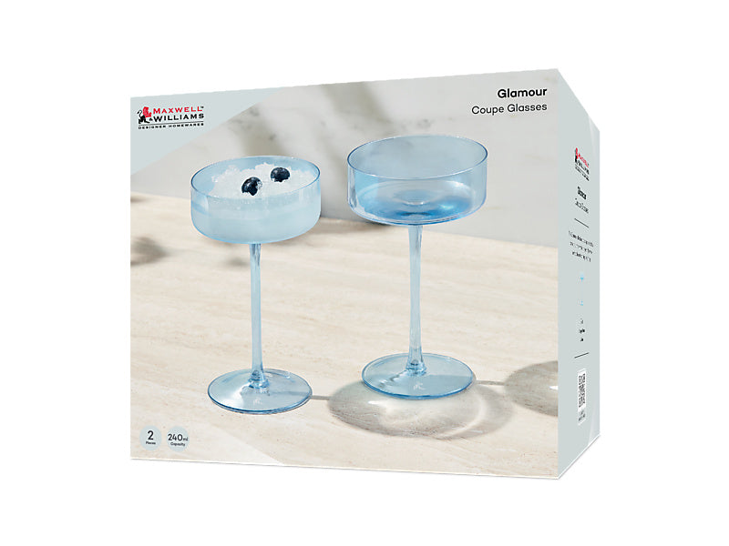 Glamour Coupe Glass Set of 2 Gift Boxed