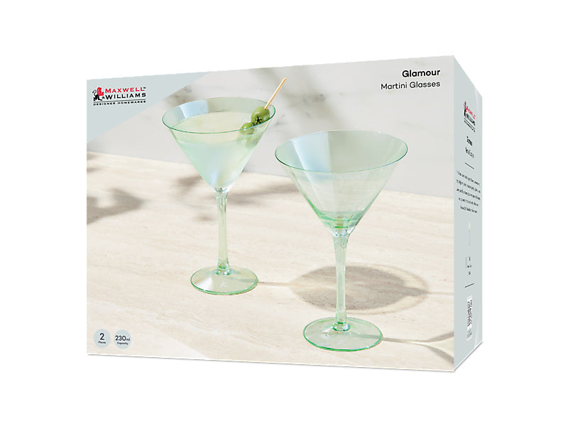 Glamour Martini Glass Set of 2 Gift Boxed