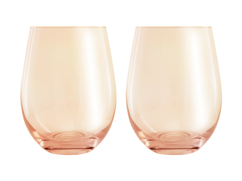 Glamour Stemless Glass Set of 2 Gift Boxed