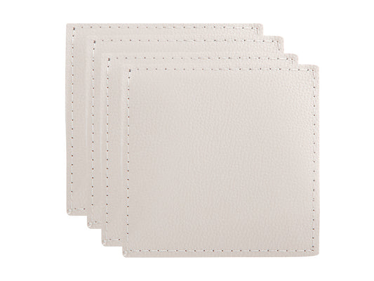 Table Accents Leather Look Cowhide Coaster 10x10cm Set of 4