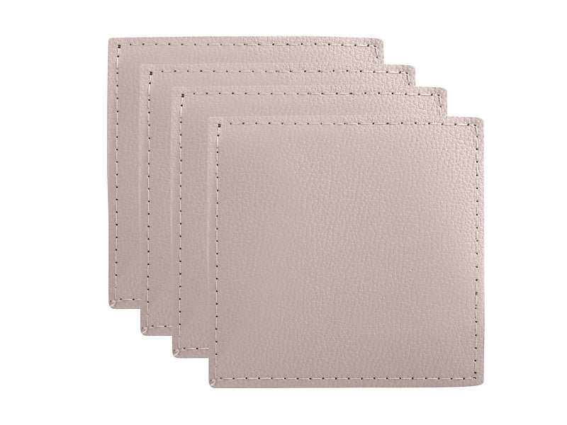 Table Accents Leather Look Cowhide Coaster 10x10cm Set of 4