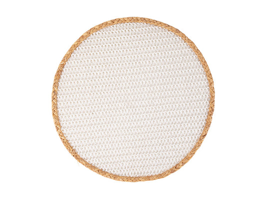 Table Accents Placemat 38cm Round White Natural