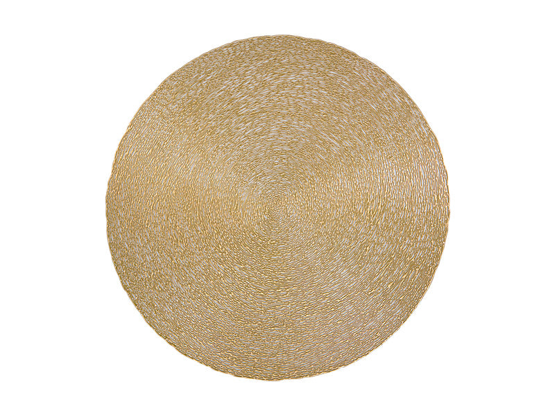 Table Accents Lace Metallic Round Placemat