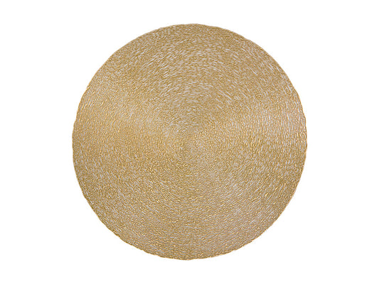 Table Accents Lace Metallic Round Placemat