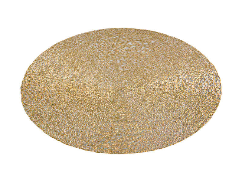 Table Accents Lace Metallic Round Placemat