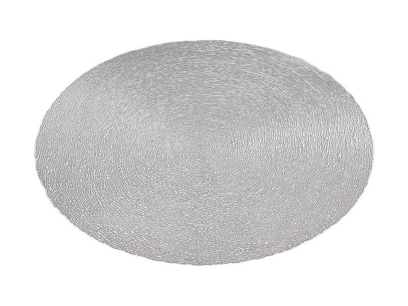 Table Accents Lace Metallic Round Placemat