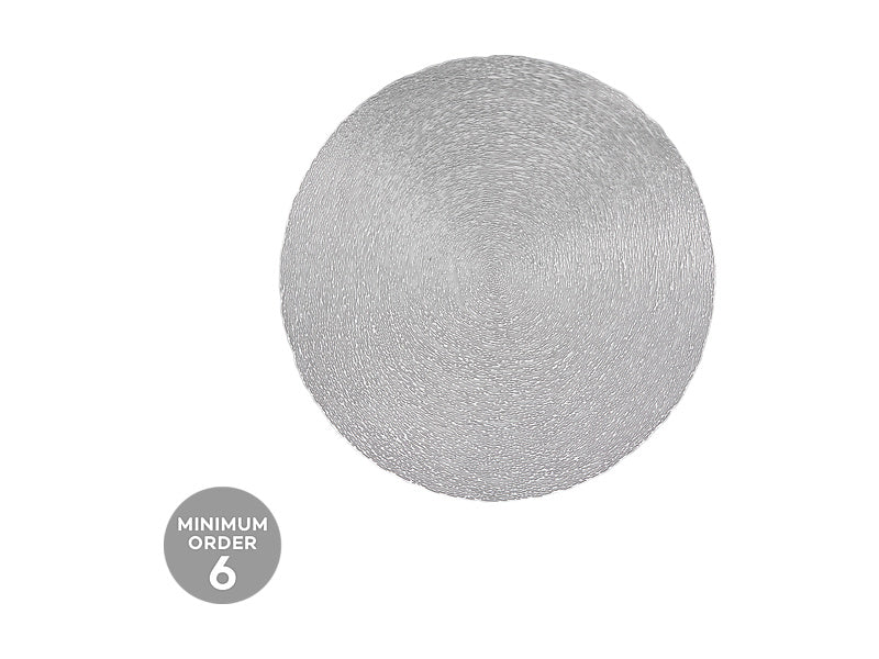 Table Accents Lace Metallic Round Placemat