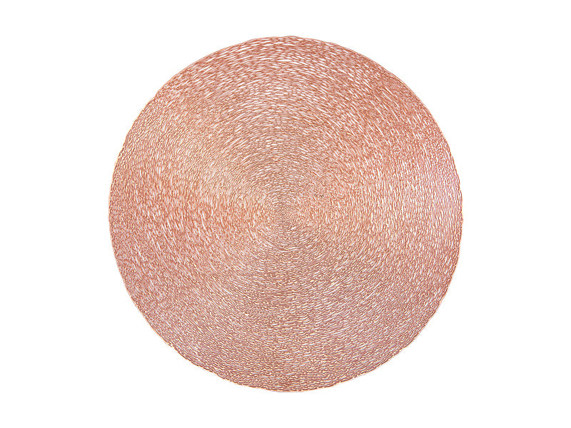 Table Accents Lace Metallic Round Placemat