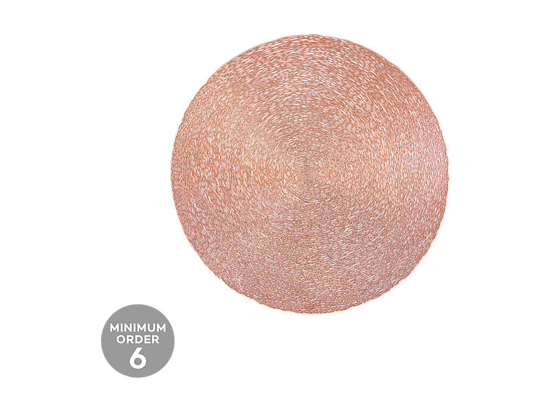 Table Accents Lace Metallic Round Placemat