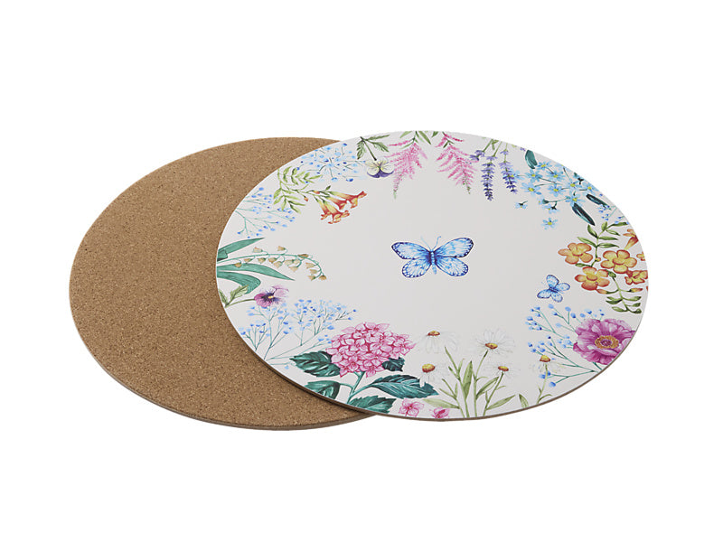 Botanica Round Cork Back Placemat Set of 4 Gift Boxed