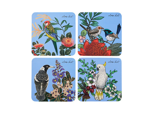 Eloise Short Native Grace Cork Back Coaster Set of 4 Gift Boxed Assorted