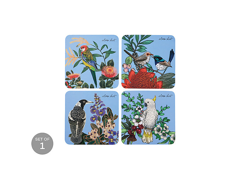Eloise Short Native Grace Cork Back Coaster Set of 4 Gift Boxed Assorted