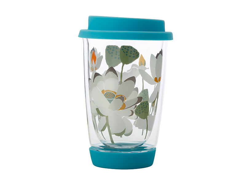 Royal Botanic Gardens Lotus Double Wall Glass Mug 380ML Gift Boxed