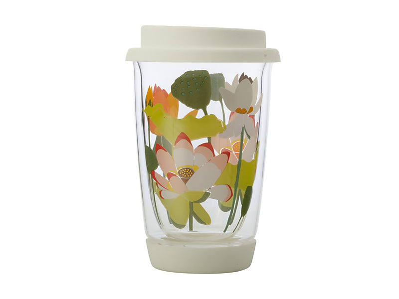 Royal Botanic Gardens Lotus Double Wall Glass Mug 380ML Gift Boxed