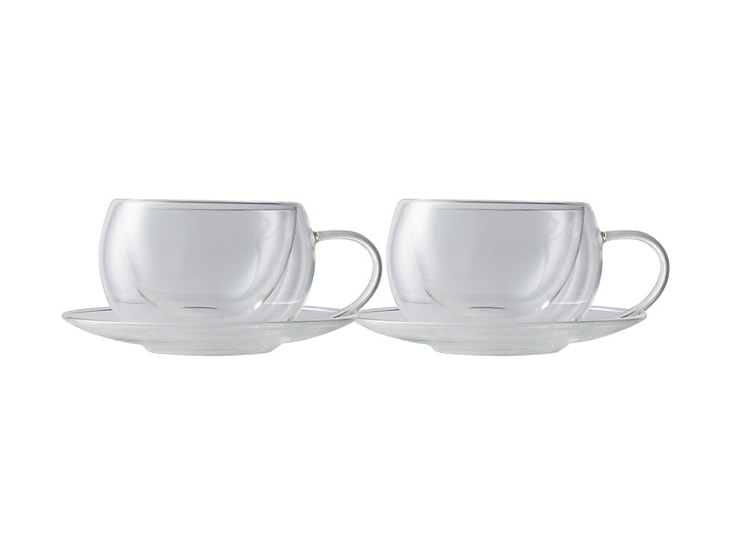 Blend Double Wall Cup & Saucer 270ML Set of 2 Gift Boxed