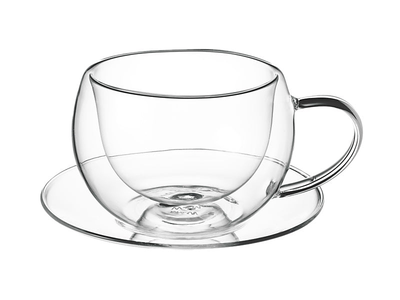 Blend Double Wall Cup & Saucer 270ML Set of 2 Gift Boxed