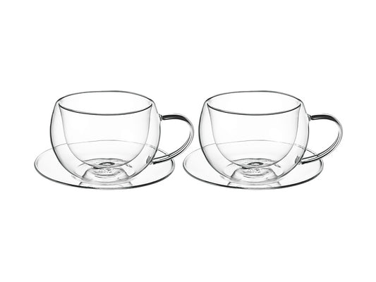 Blend Double Wall Cup & Saucer 270ML Set of 2 Gift Boxed