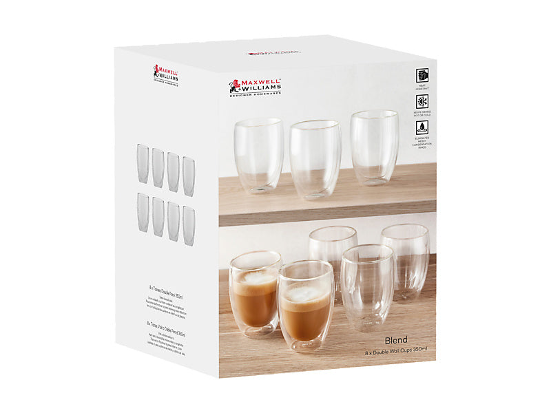 Blend Double Wall Cup 350ML Set of 8 Gift Boxed