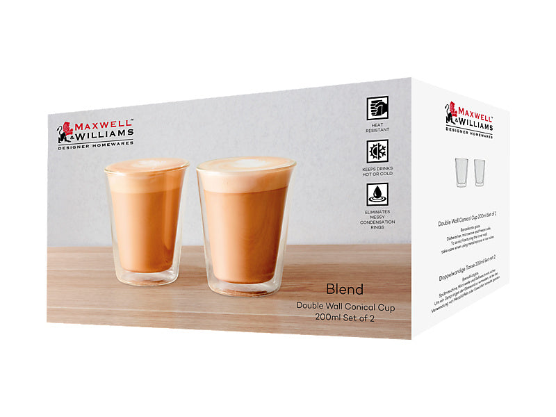 Blend Double Wall Conical Cup Set of 2 Gift Boxed