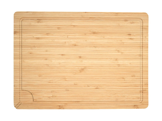 Evergreen Rectangular Tri-Ply Bamboo Board With Juice Groove