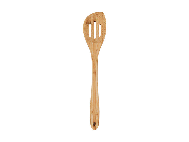 Evergreen Bamboo Slotted Peaked Spoon