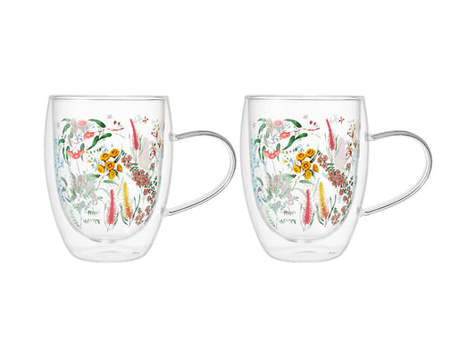 Blend Honey Wattle Double Wall Mug Set of 2 Gift Boxed